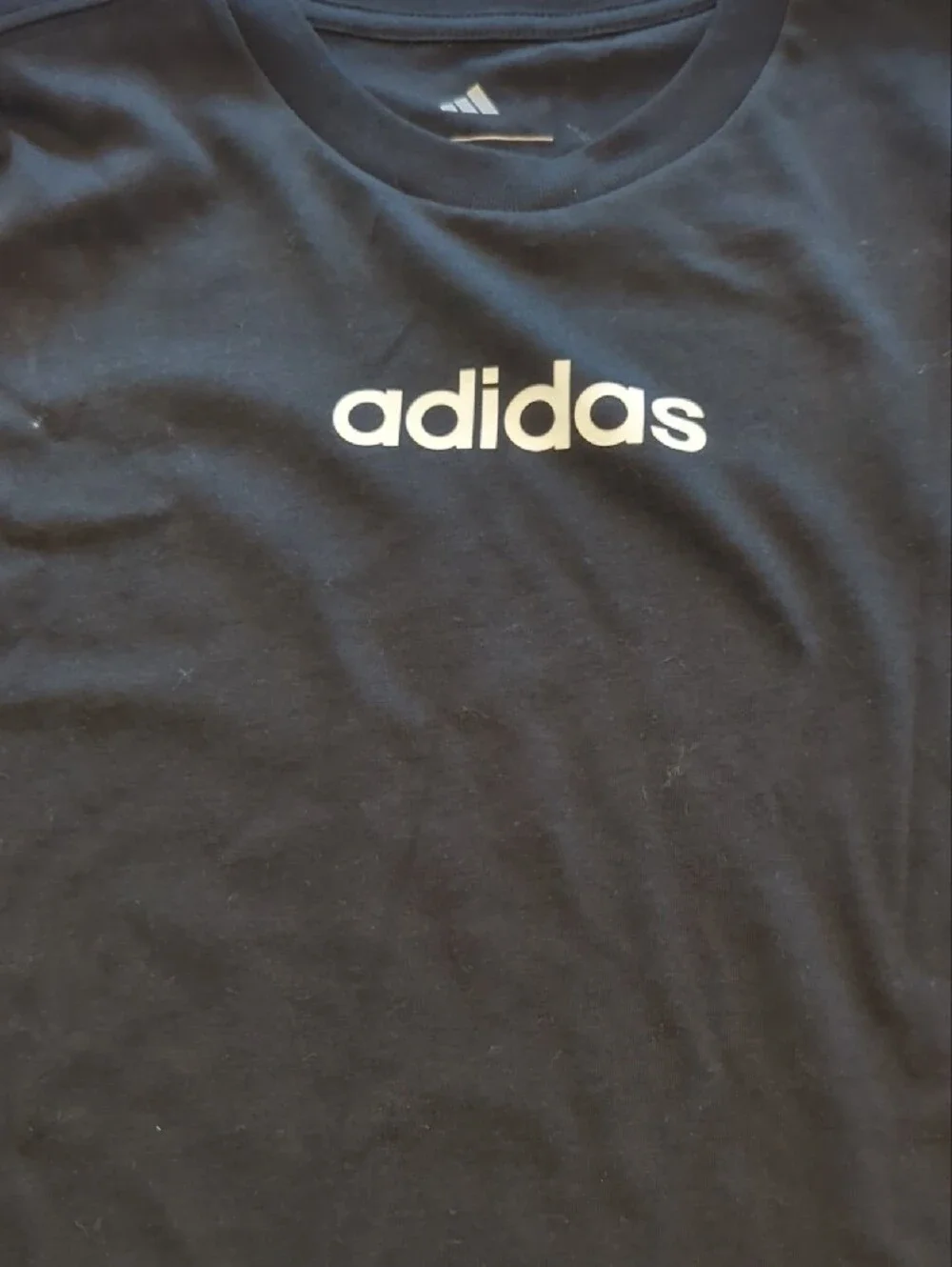 adidas Kids Black Tee with Cream Shorts Matching Set